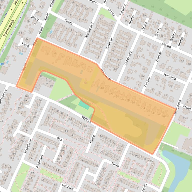 Kaart van postcodegebied 1902KG.