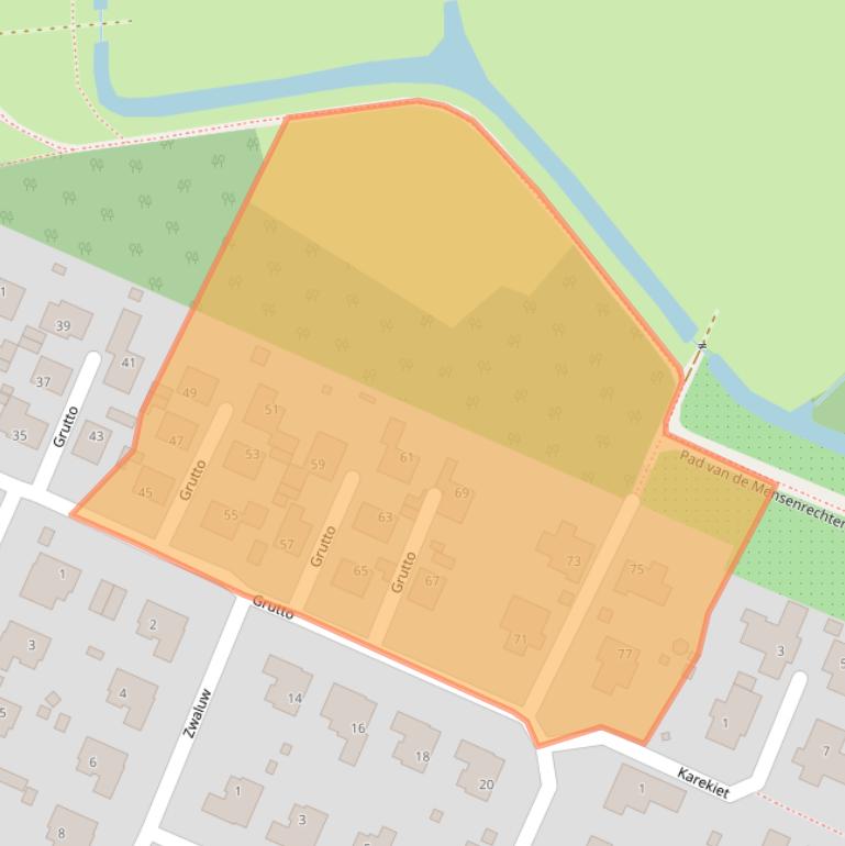 Kaart van postcodegebied 1902KX.