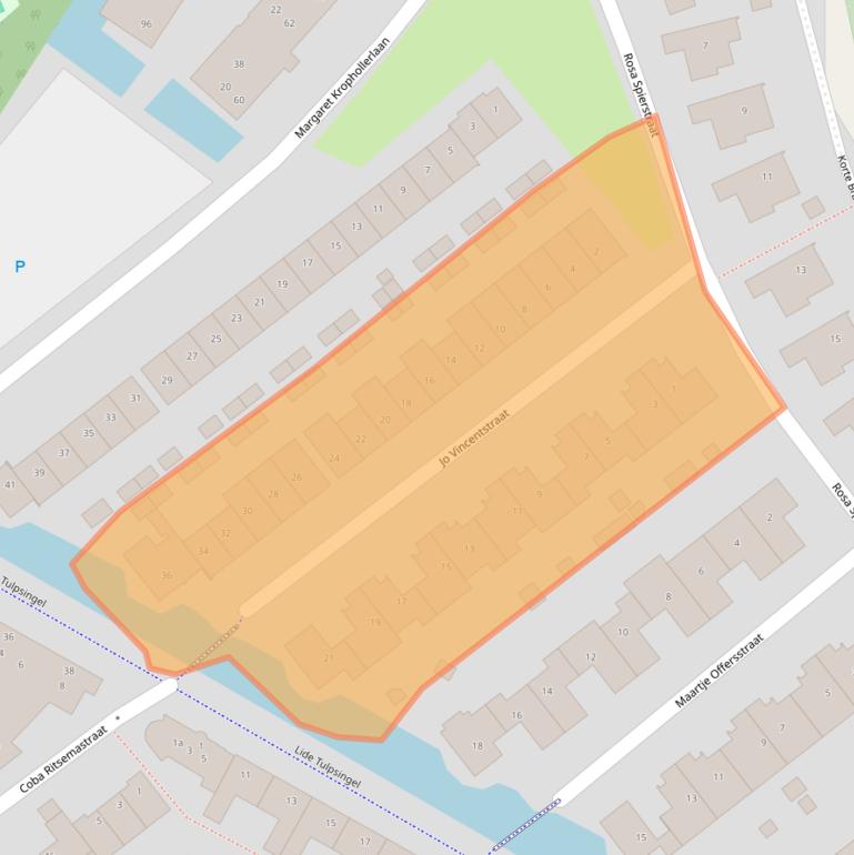 Kaart van postcodegebied 1902MD.