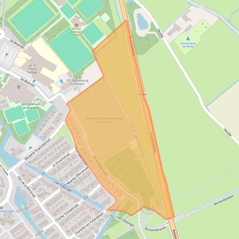 Kaart van postcodegebied 1902MH.