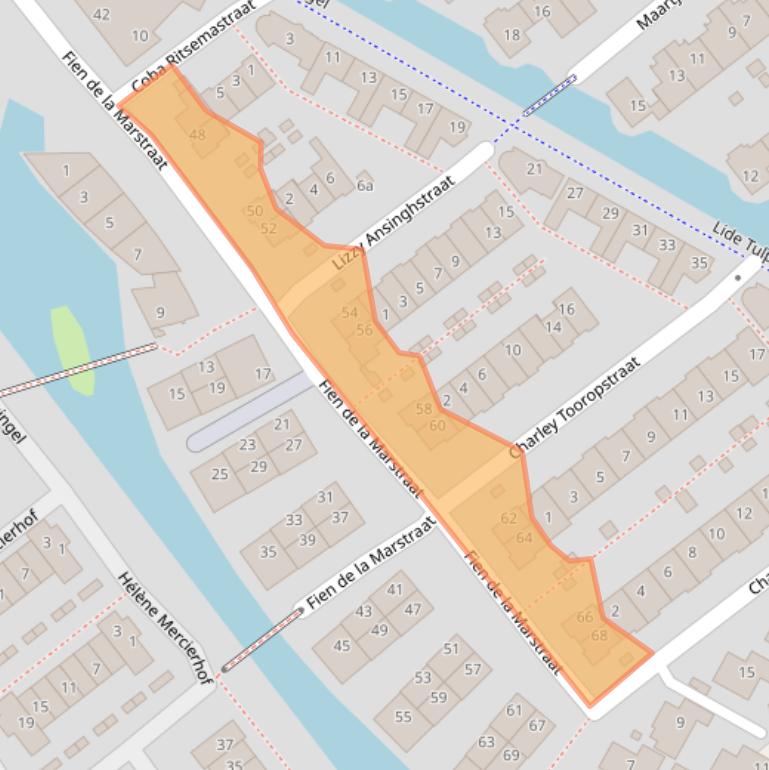 Kaart van postcodegebied 1902MX.