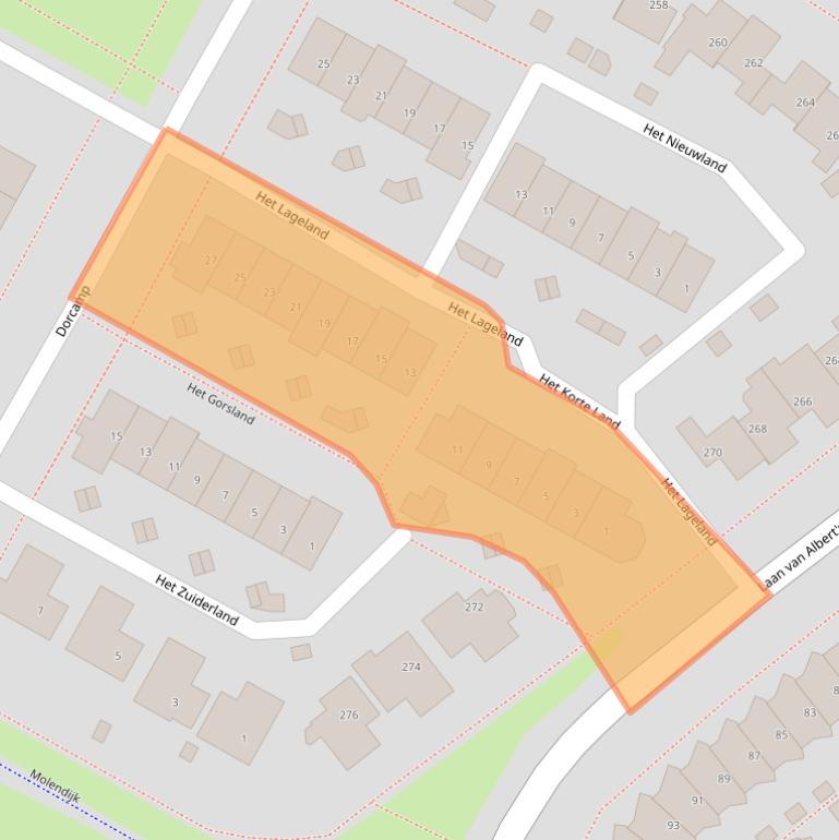 Kaart van postcodegebied 1902NB.