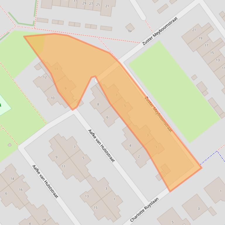 Kaart van postcodegebied 1902NP.