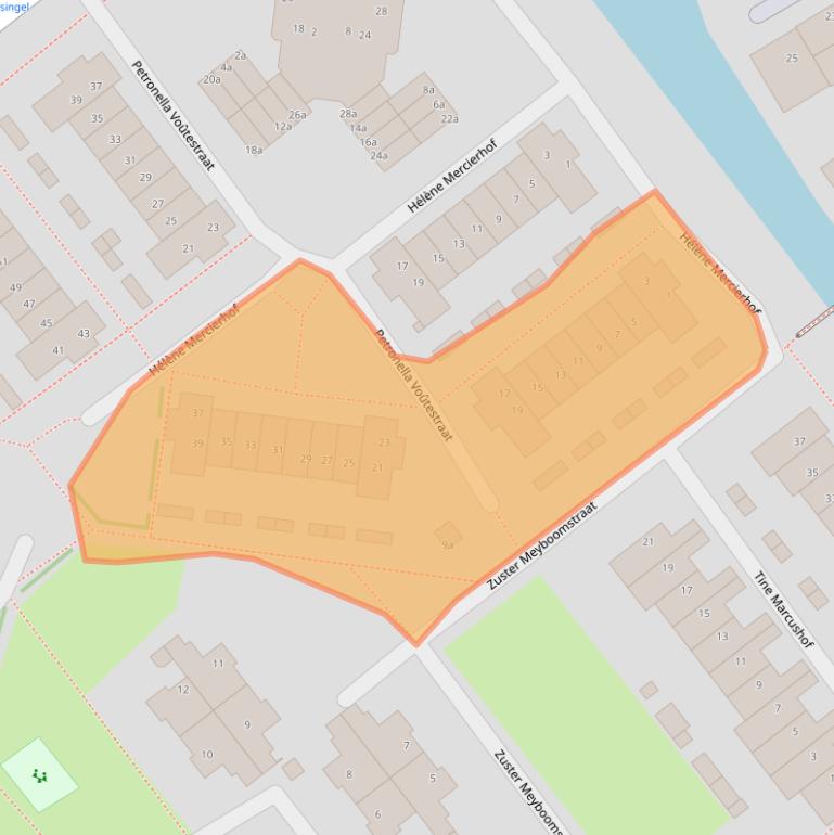 Kaart van postcodegebied 1902NT.