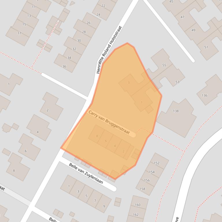 Kaart van postcodegebied 1902PE.