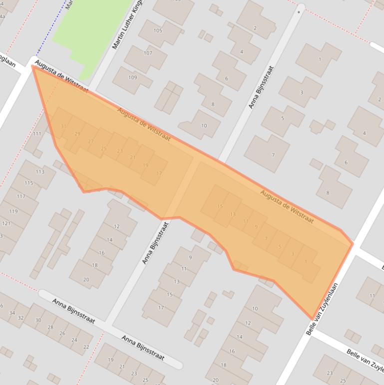 Kaart van postcodegebied 1902PJ.