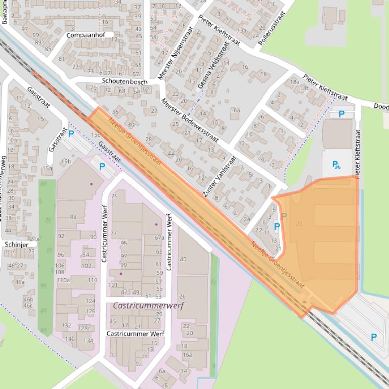 Kaart van postcodegebied 1902RA.