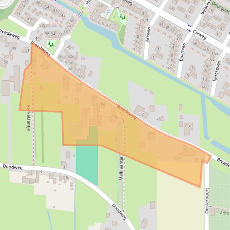 Kaart van postcodegebied 1902RL.