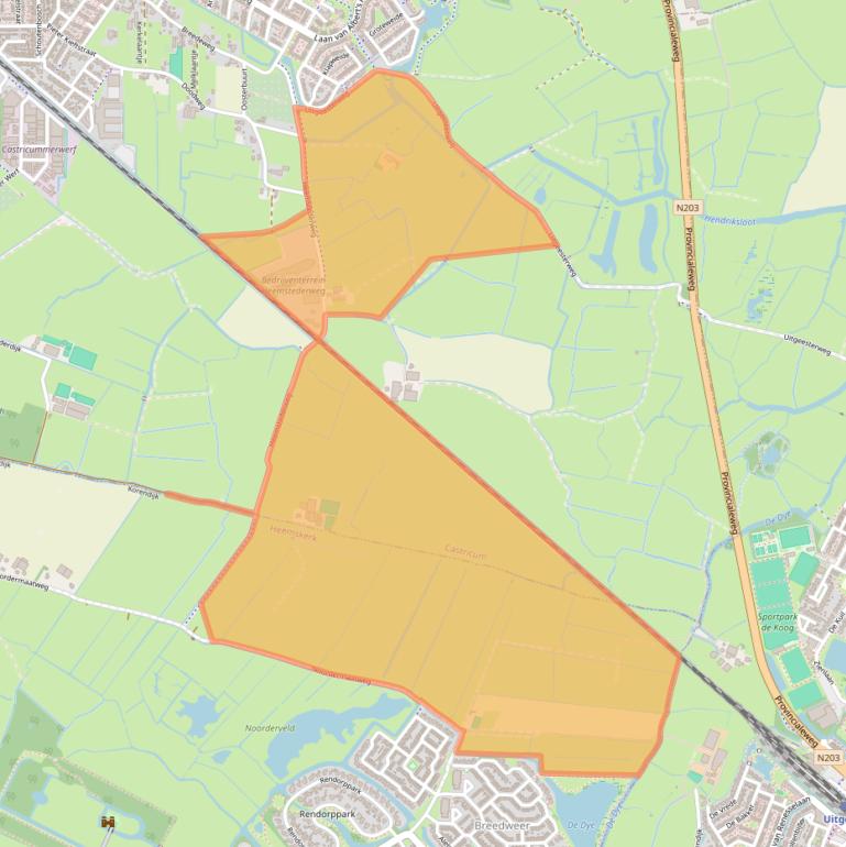 Kaart van postcodegebied 1902RP.