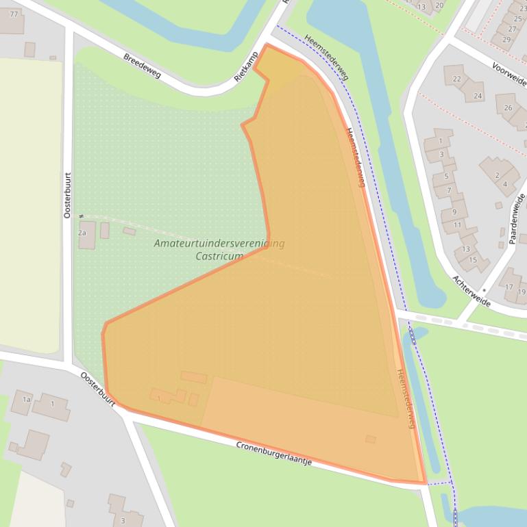 Kaart van postcodegebied 1902RT.