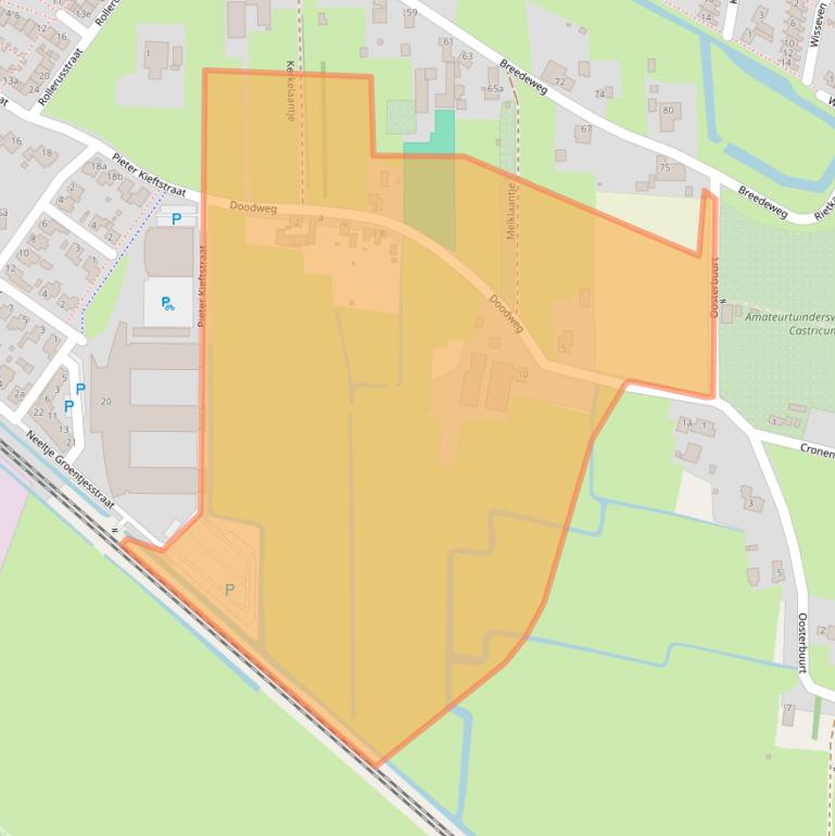 Kaart van postcodegebied 1902RV.