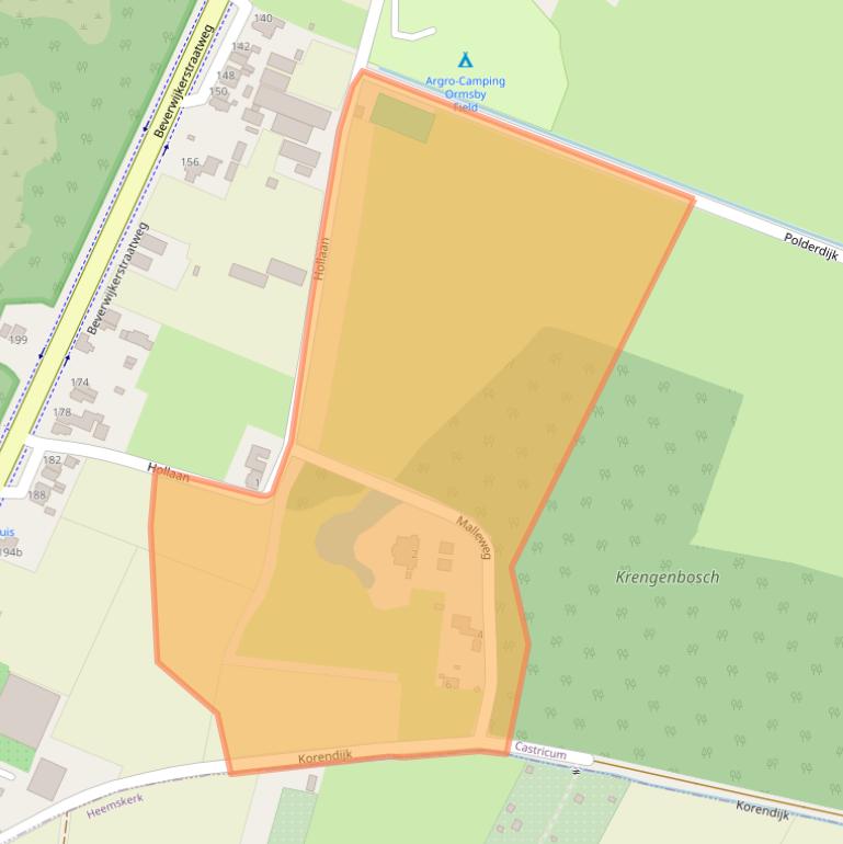 Kaart van postcodegebied 1902RX.