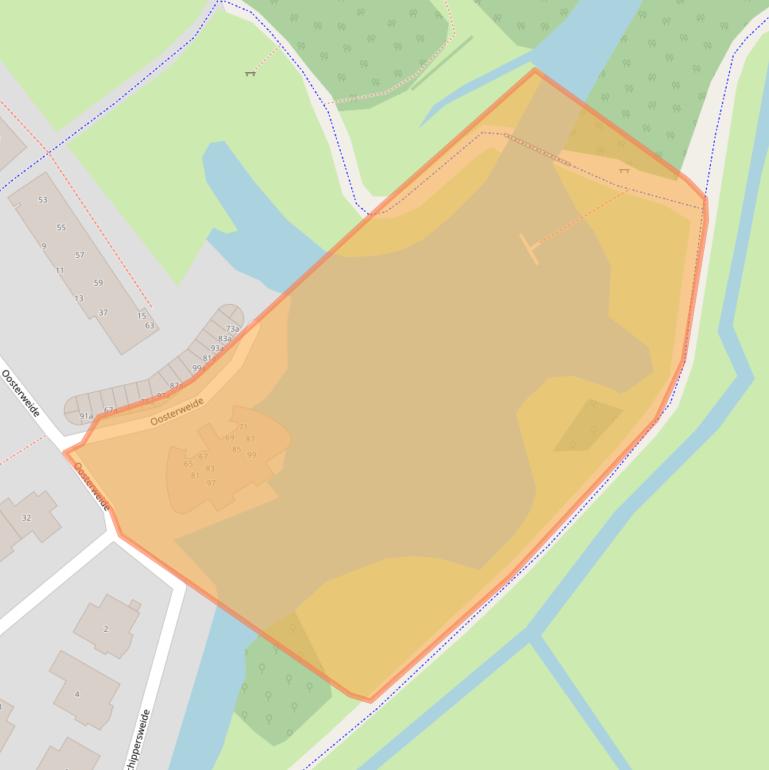 Kaart van postcodegebied 1902SG.