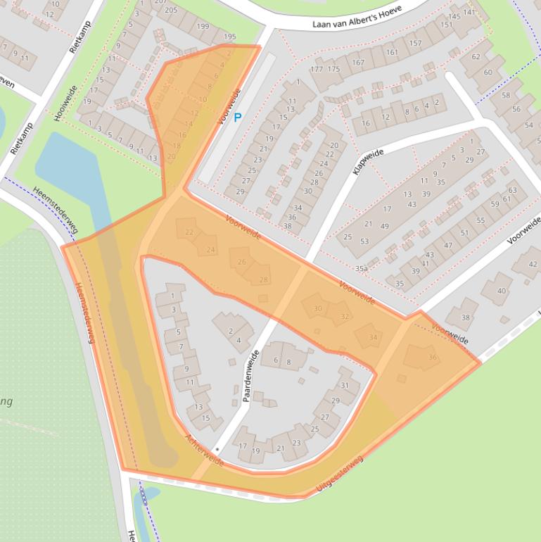 Kaart van postcodegebied 1902SV.