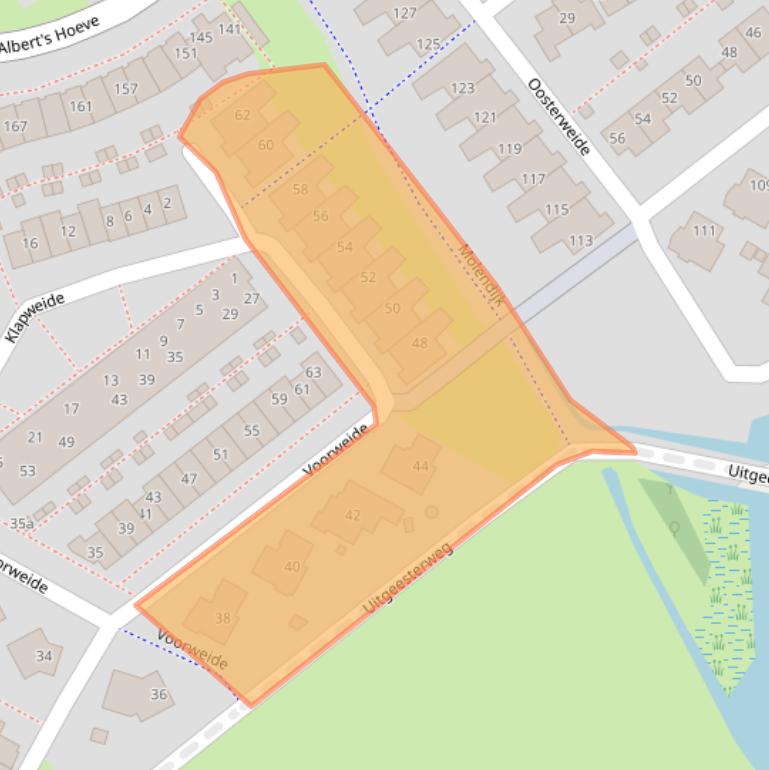 Kaart van postcodegebied 1902SX.