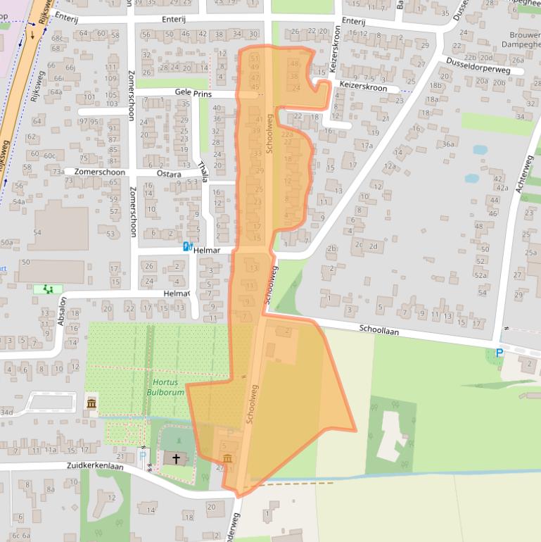 Kaart van postcodegebied 1906AD.