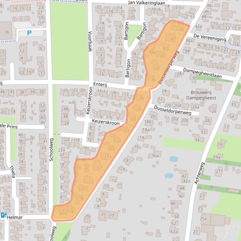 Kaart van postcodegebied 1906AH.