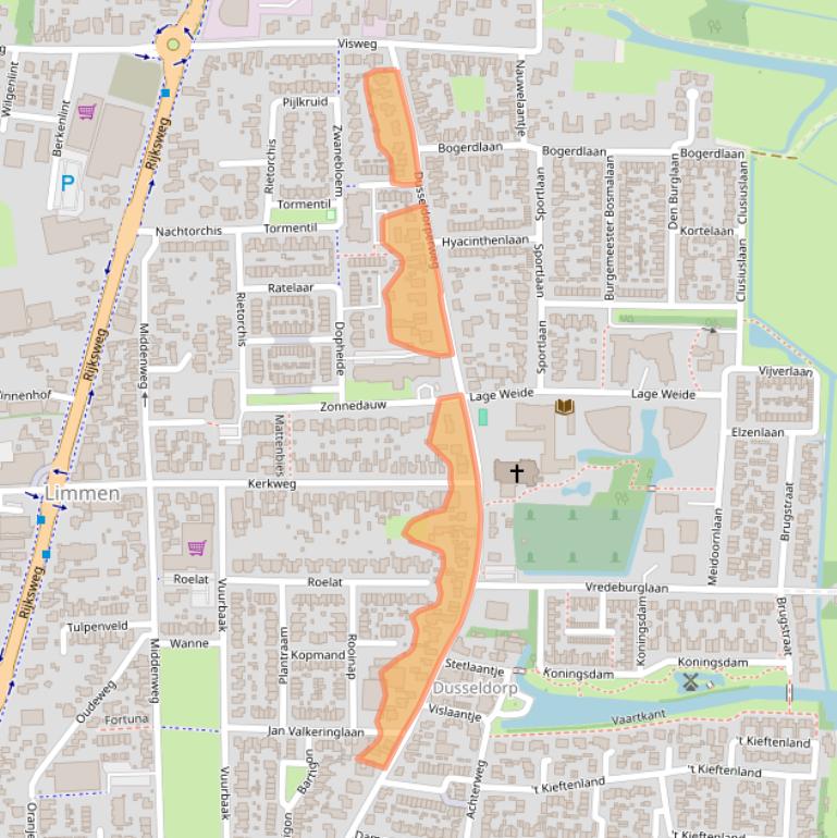 Kaart van postcodegebied 1906AJ.