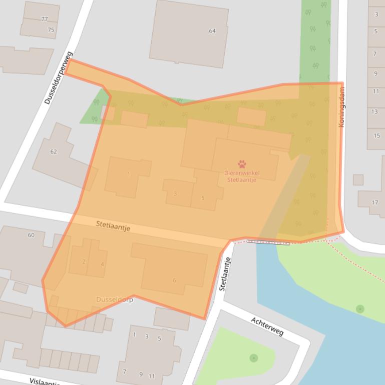 Kaart van postcodegebied 1906AN.