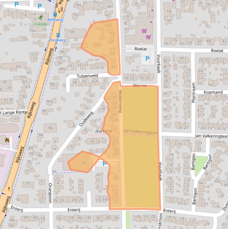 Kaart van postcodegebied 1906AP.