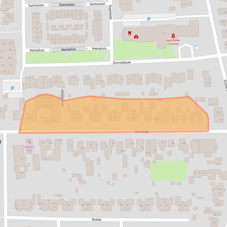 Kaart van postcodegebied 1906AV.