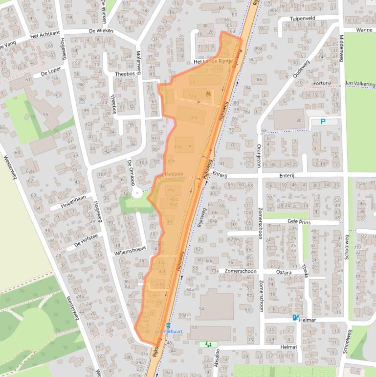 Kaart van postcodegebied 1906BD.