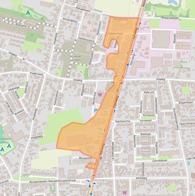 Kaart van postcodegebied 1906BG.