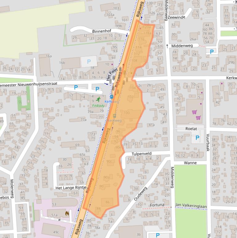 Kaart van postcodegebied 1906BK.