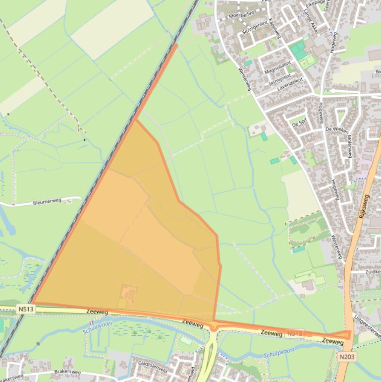 Kaart van postcodegebied 1906BP.