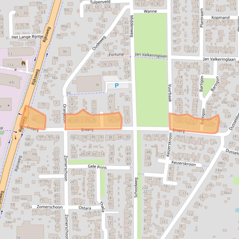 Kaart van postcodegebied 1906BX.