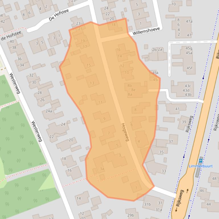 Kaart van postcodegebied 1906CA.