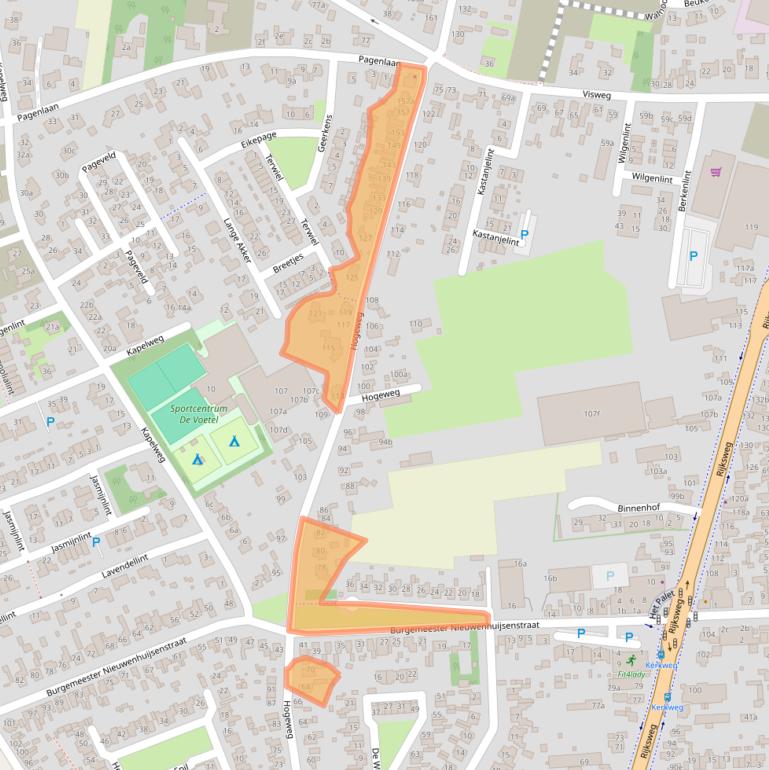 Kaart van postcodegebied 1906CG.