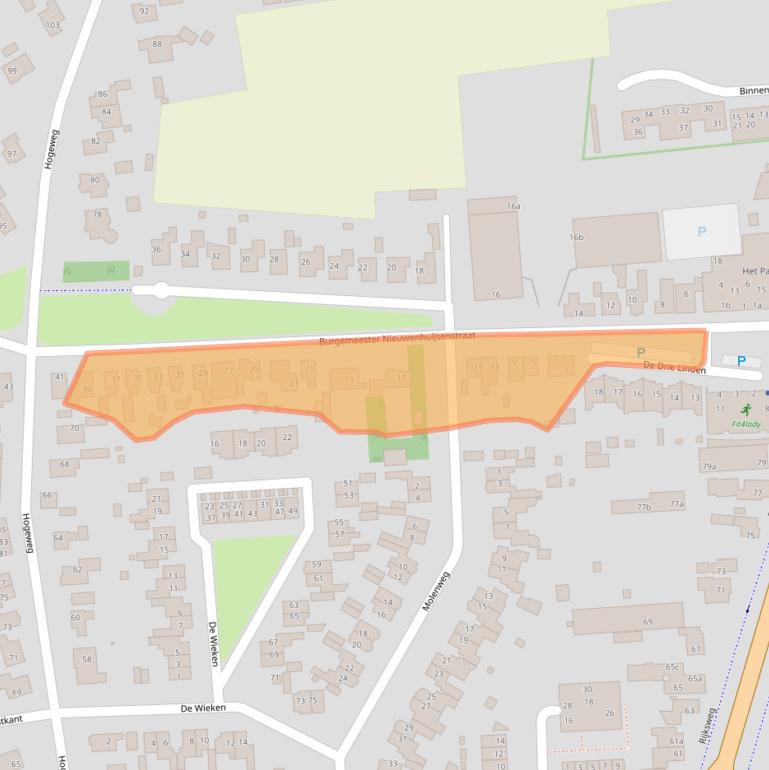 Kaart van postcodegebied 1906CH.