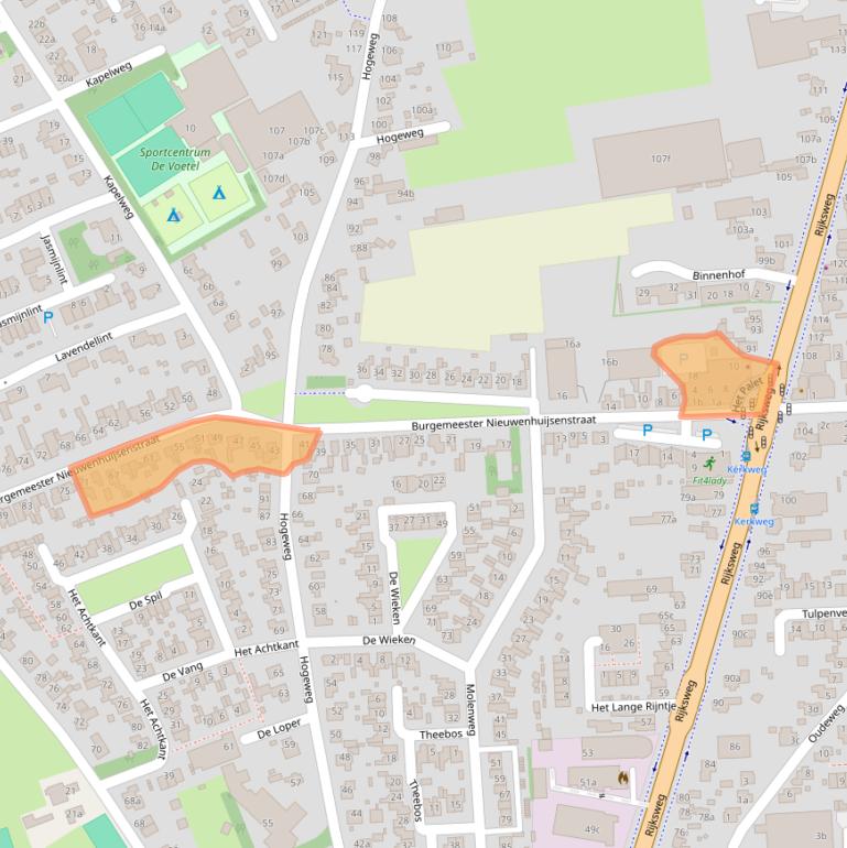 Kaart van postcodegebied 1906CJ.