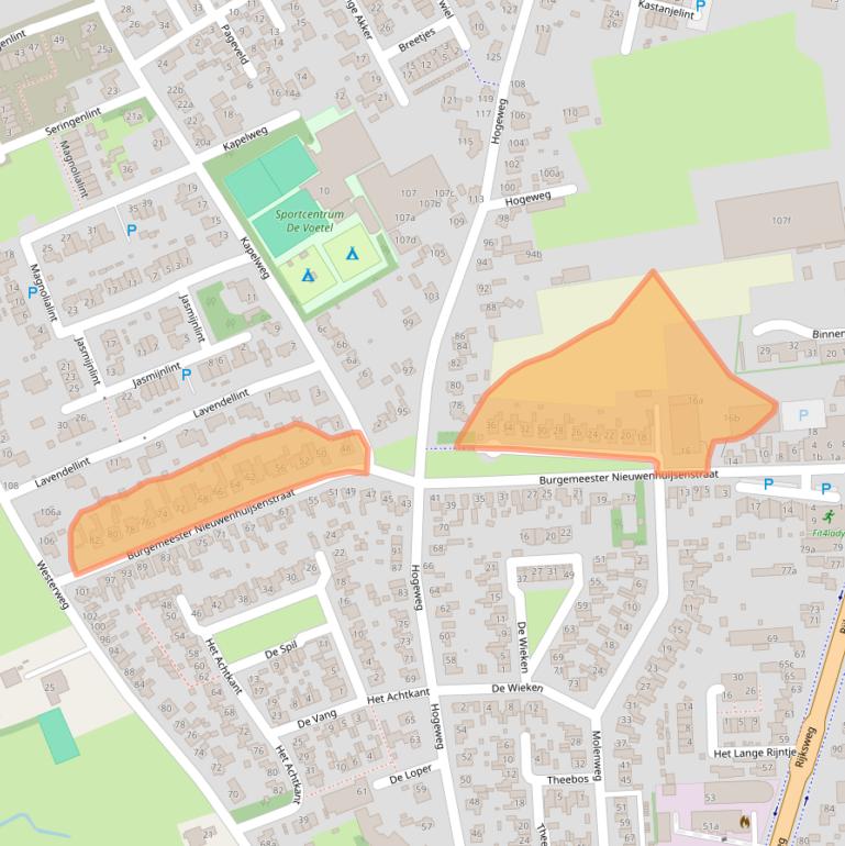 Kaart van postcodegebied 1906CM.