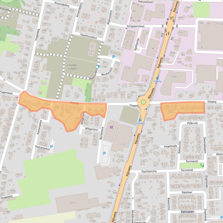 Kaart van postcodegebied 1906CP.