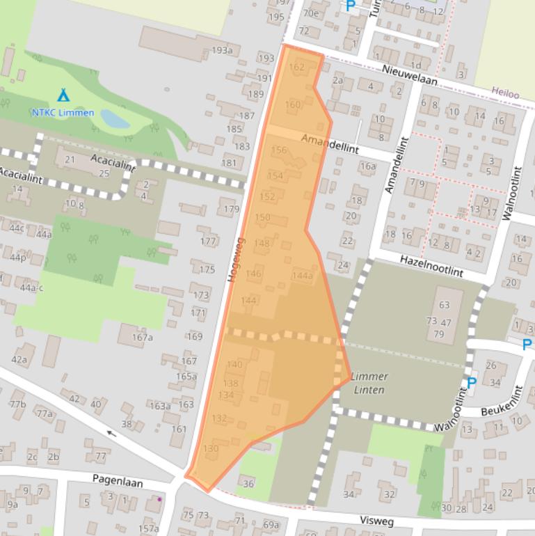 Kaart van postcodegebied 1906CW.