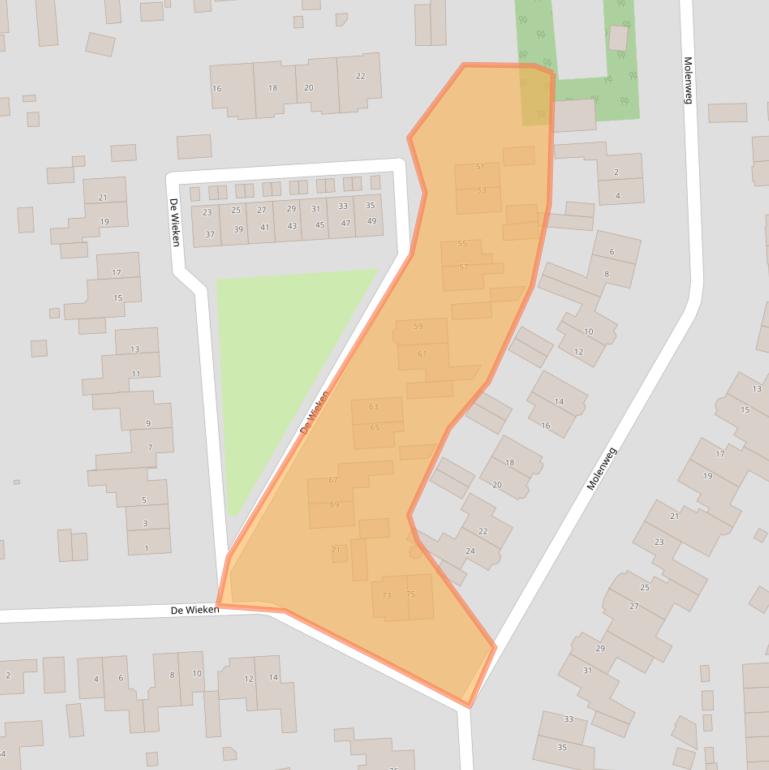 Kaart van postcodegebied 1906DB.