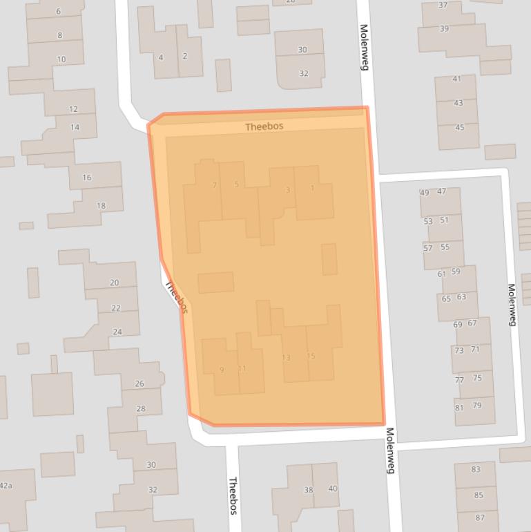 Kaart van postcodegebied 1906DJ.