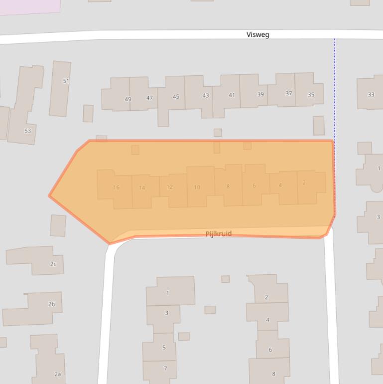 Kaart van postcodegebied 1906DN.