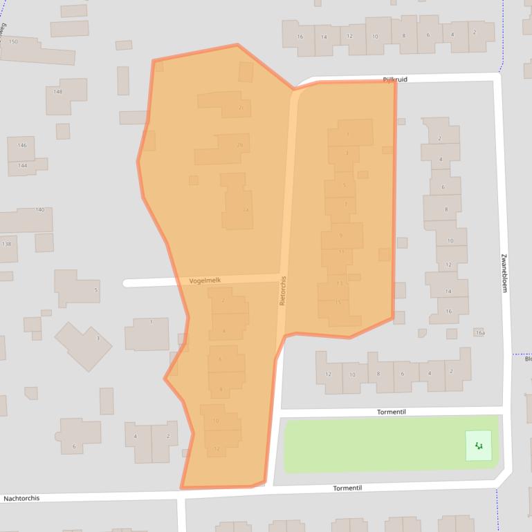 Kaart van postcodegebied 1906DR.