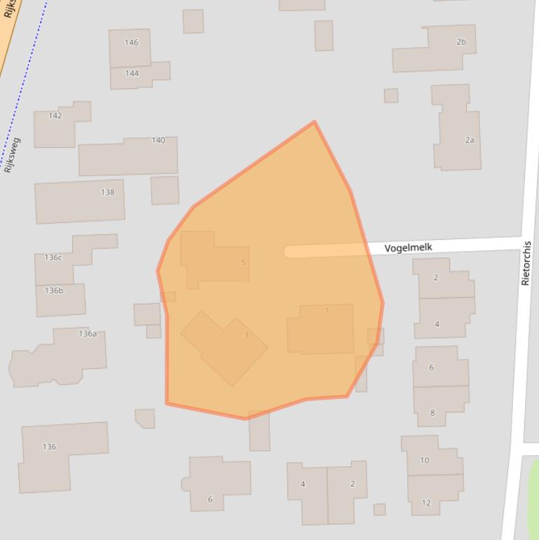 Kaart van postcodegebied 1906DV.