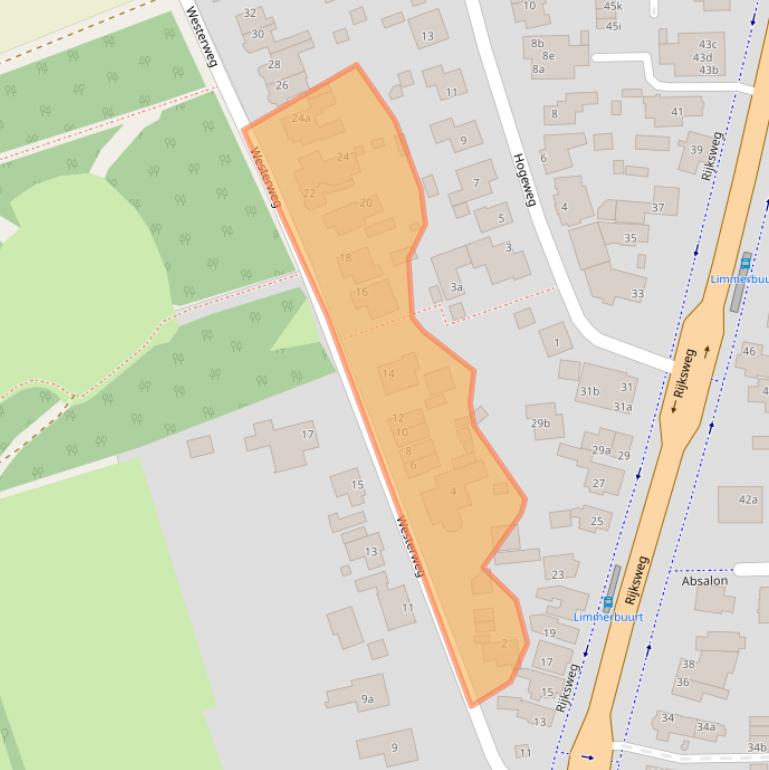 Kaart van postcodegebied 1906ED.