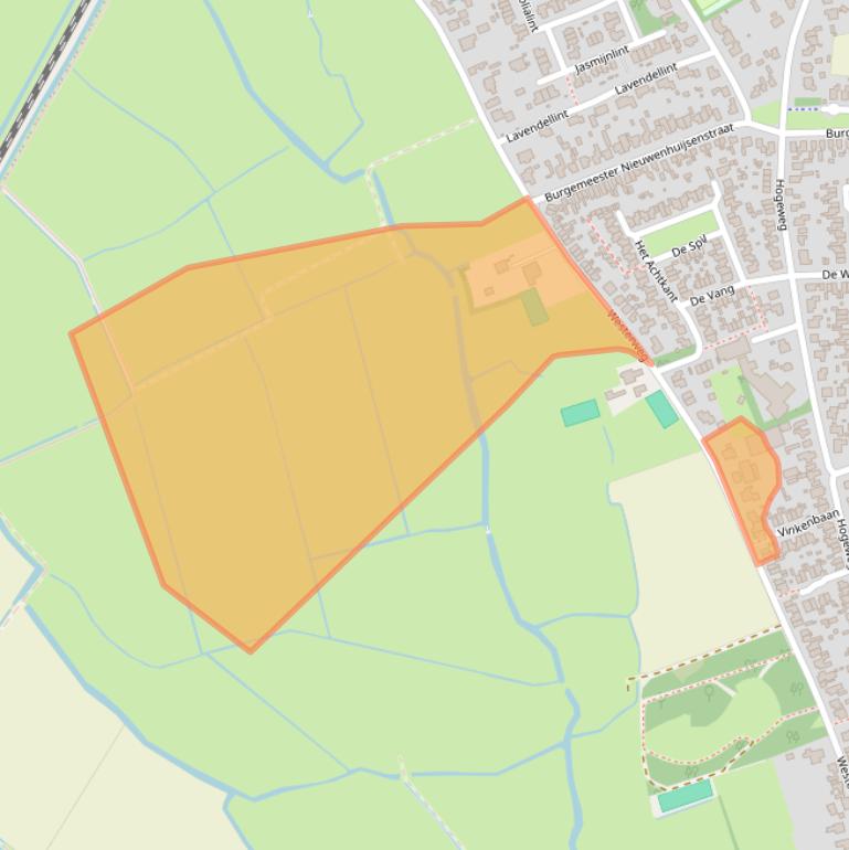 Kaart van postcodegebied 1906EG.