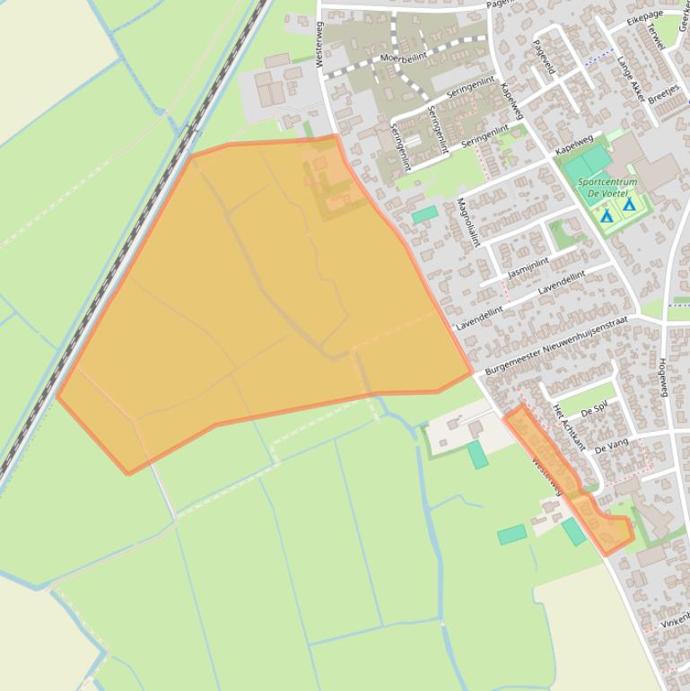 Kaart van postcodegebied 1906EH.