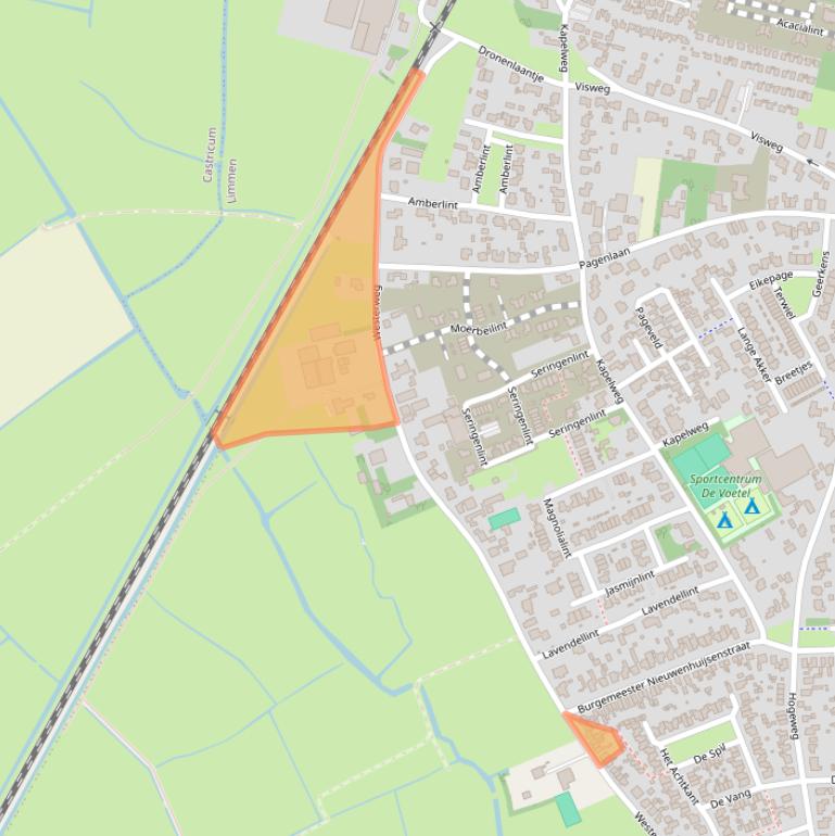 Kaart van postcodegebied 1906EJ.