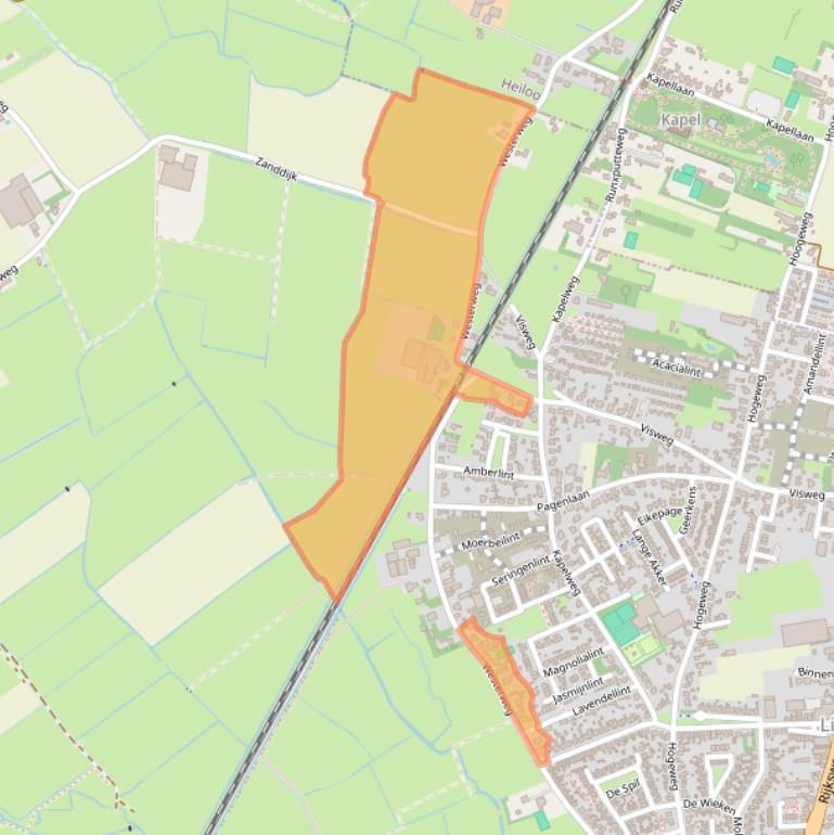 Kaart van postcodegebied 1906EK.