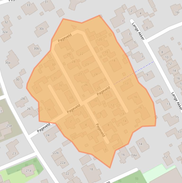 Kaart van postcodegebied 1906EL.