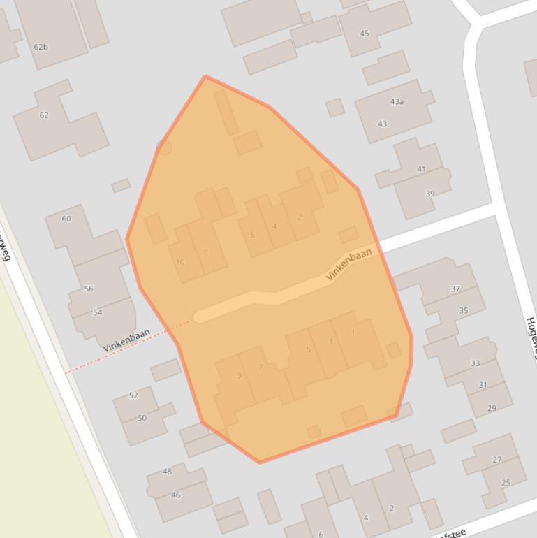 Kaart van postcodegebied 1906ER.