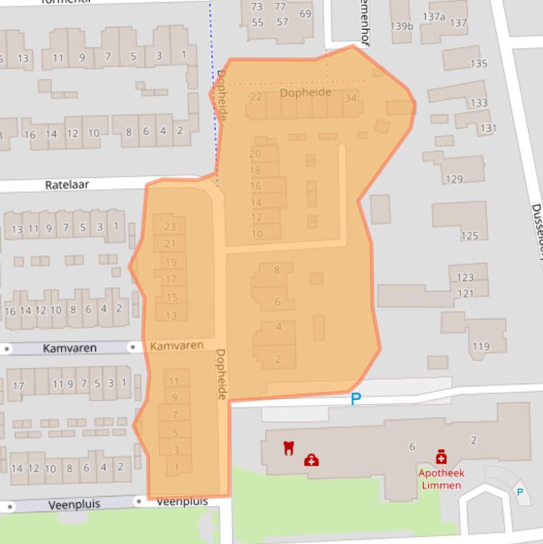 Kaart van postcodegebied 1906HG.